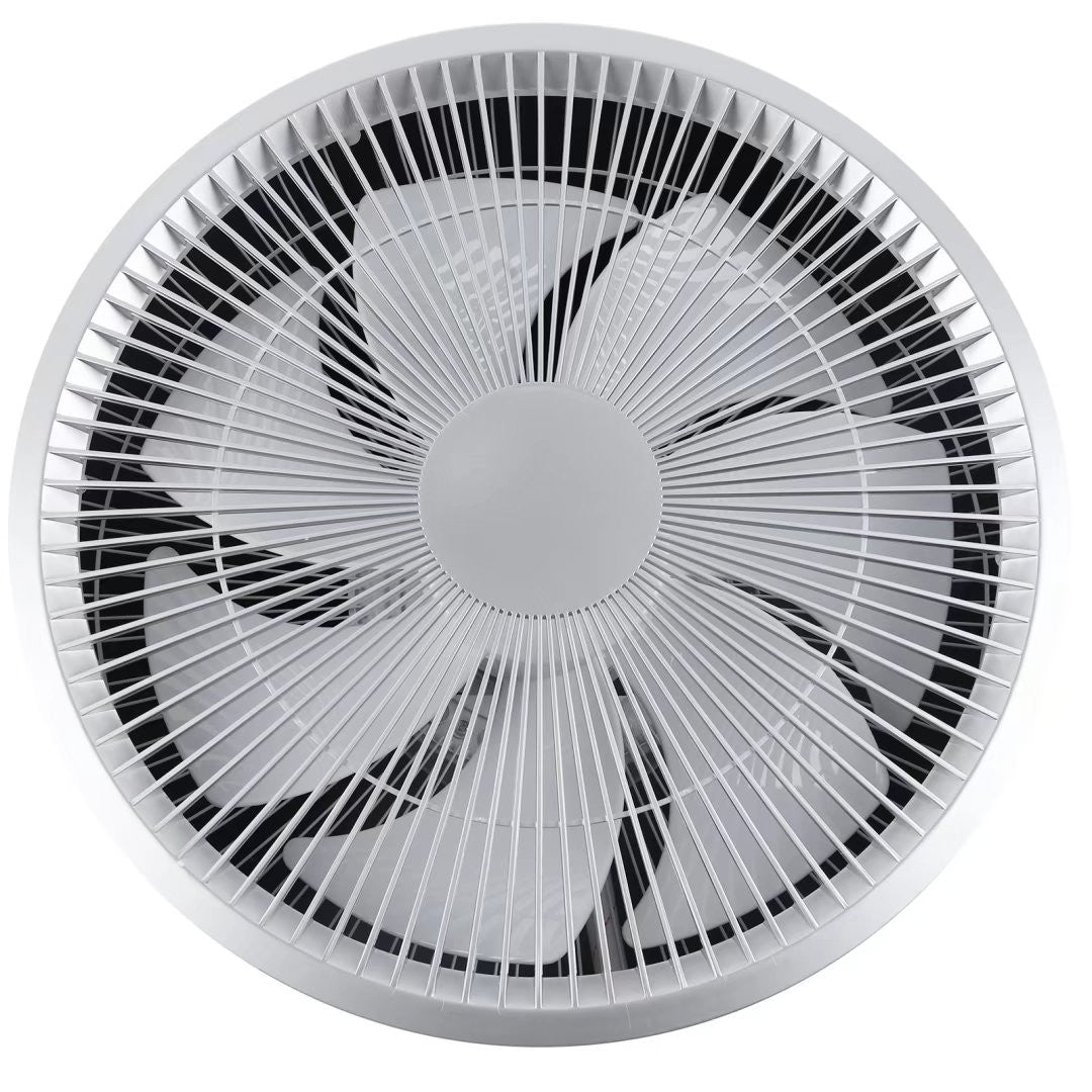 White Stylish LED Ceiling Lamp And Fan By Homeroots