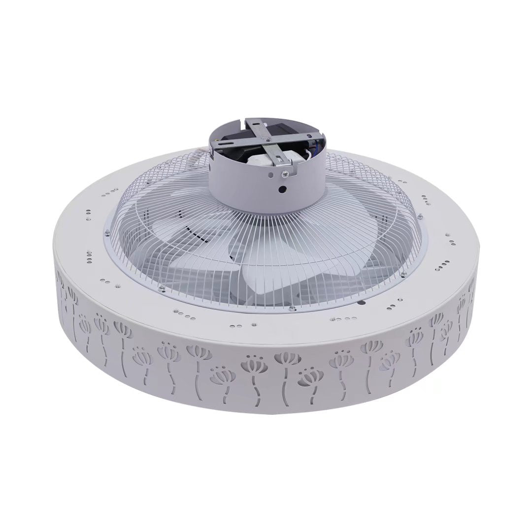 Modern Ceiling Fan and Light With Flower Details By Homeroots
