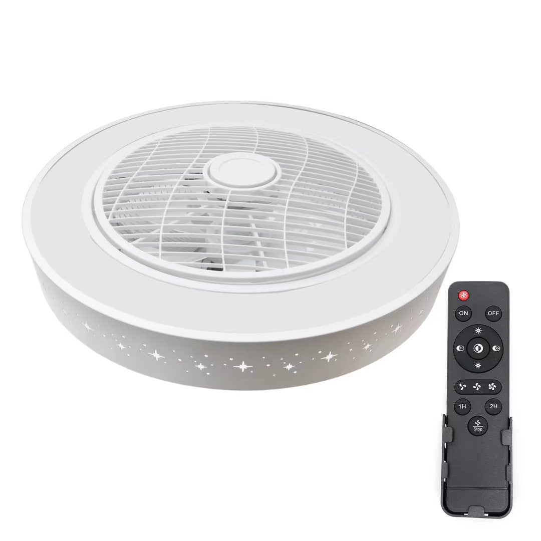 Compact Ceiling Fan and Light With Star Detailing By Homeroots