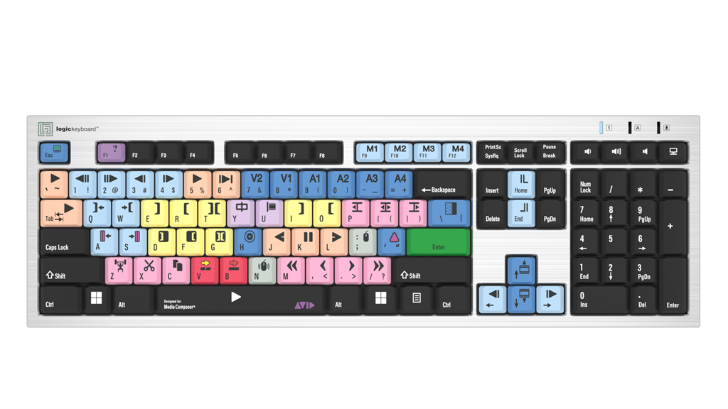 LogicKeyboard Avid Media Composer PC Slim Line US LKBU-MCOM4-AJPU-US