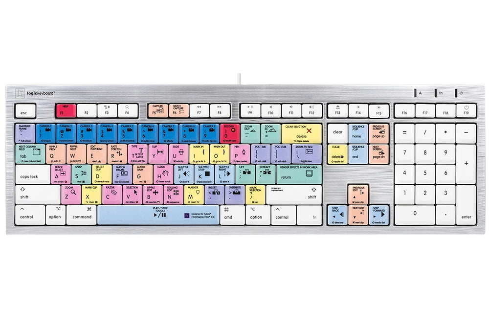 LogicKeyboard Adobe Premiere Pro CC ALBA Mac Pro US LKBU-PPROCC-CWMU-US