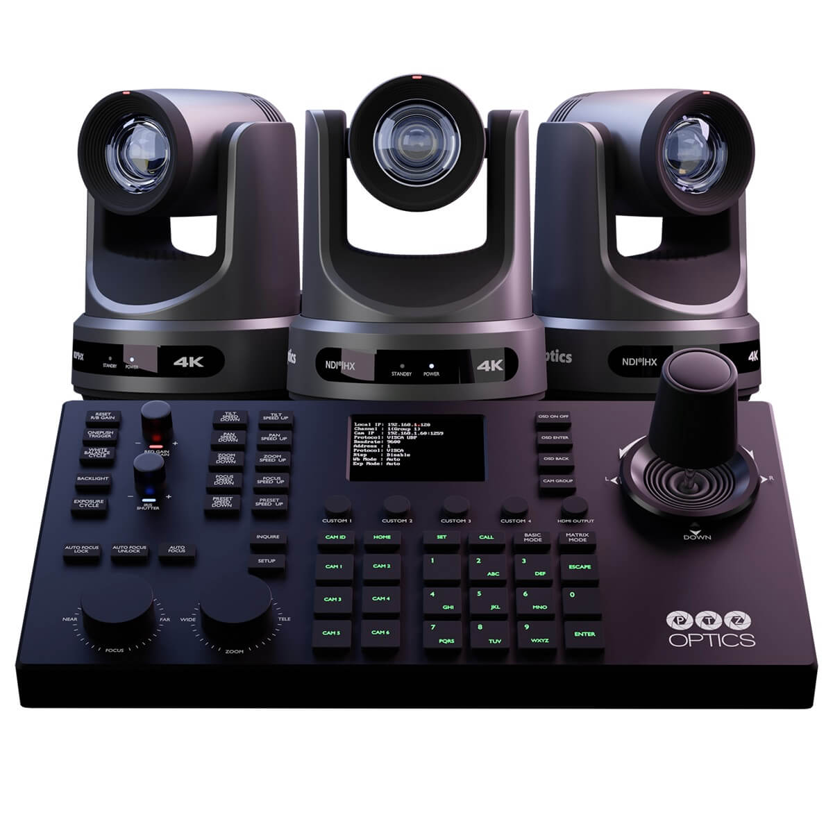 PTZOptics Producer-4K Bundle - 3 Move 4K 20X Cameras, SuperJoy Controller