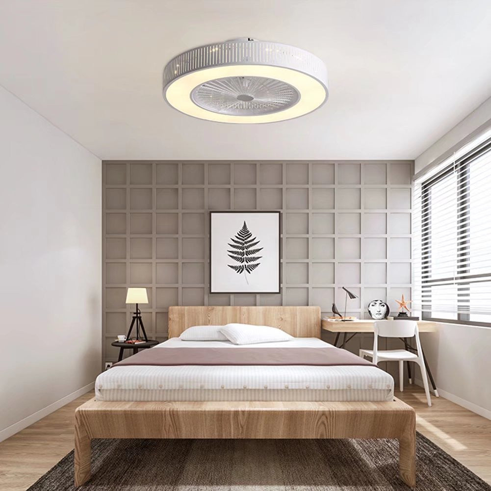 Classy Ceiling Fan And Round LED Lamp By Homeroots