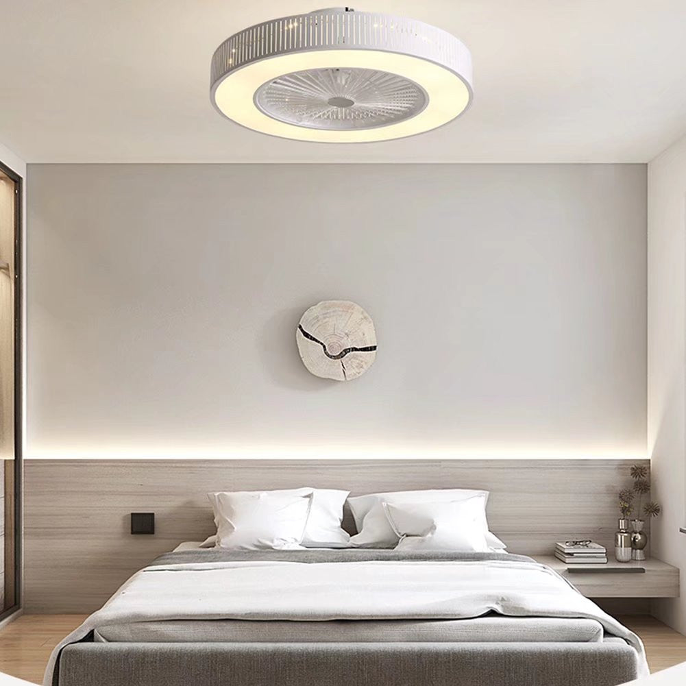Classy Ceiling Fan And Round LED Lamp By Homeroots