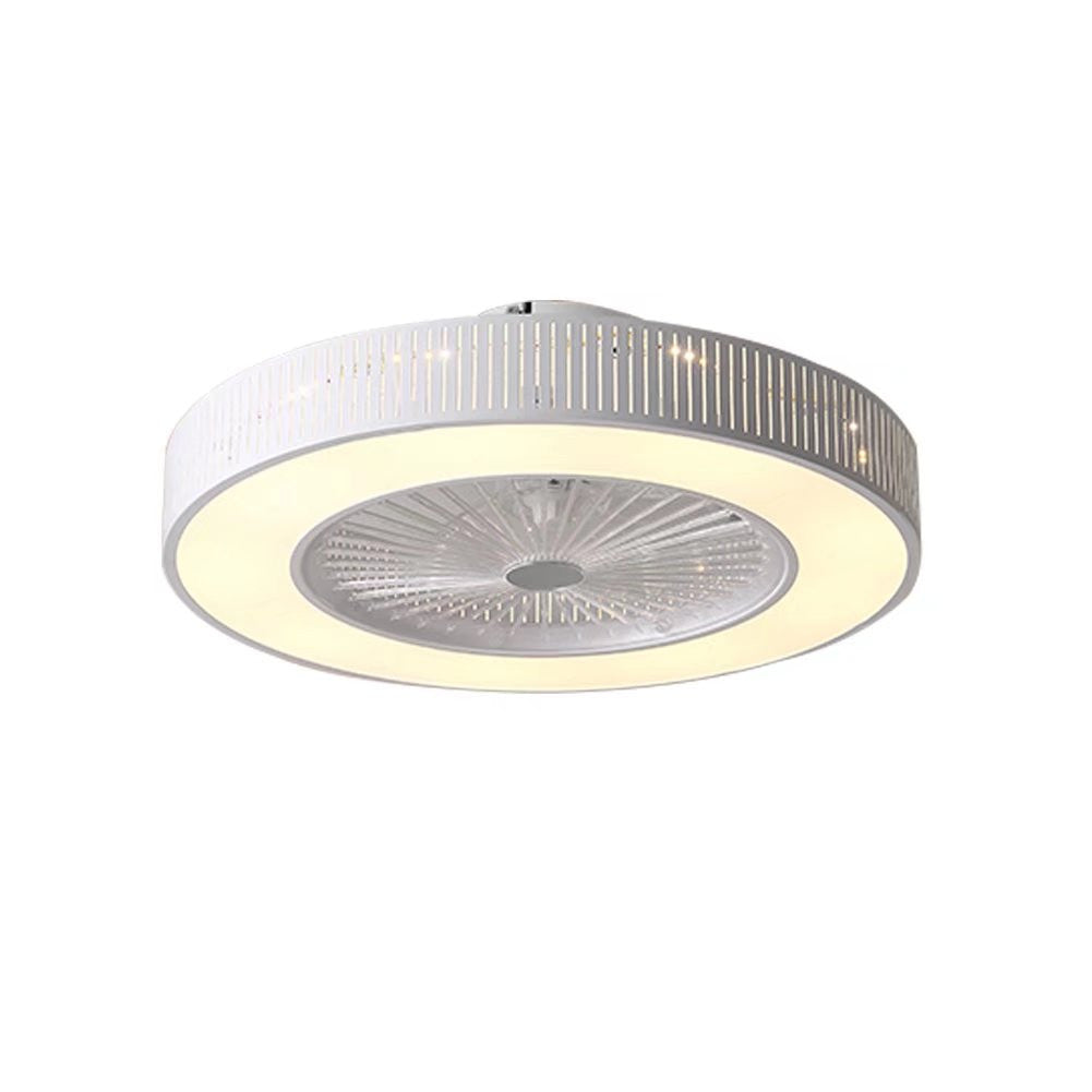 Classy Ceiling Fan And Round LED Lamp By Homeroots