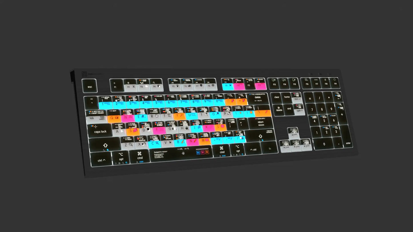 LogicKeyboard Adobe Grap. Des. Ps+Id+Ai Mac US ASTRA 2 LKB-AGDA-A2M-US