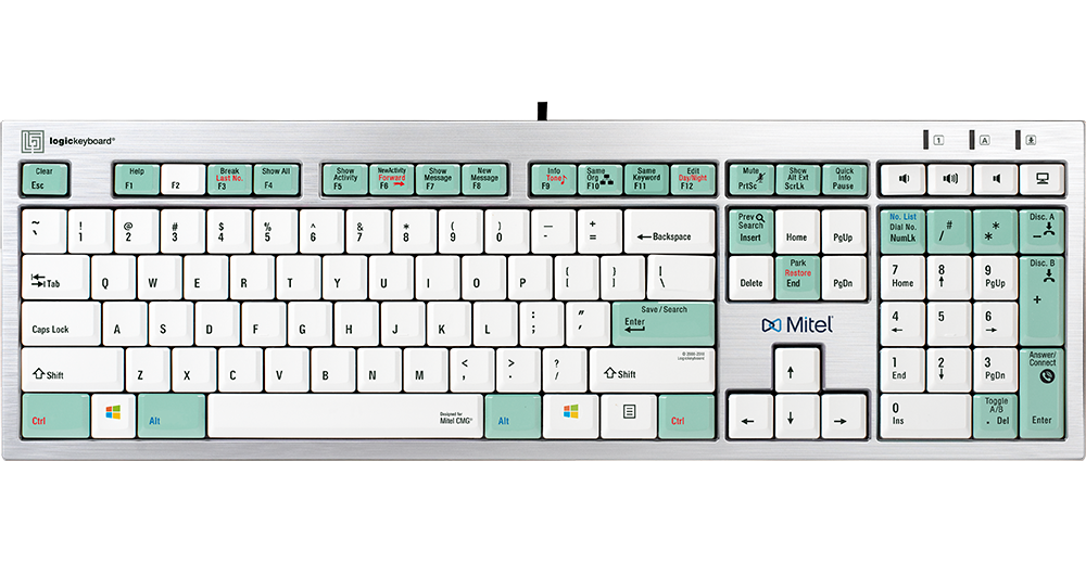 LogicKeyboard Mitel InAttend Telecom Keyboard - US English LKBU-CMG-AJPU-US