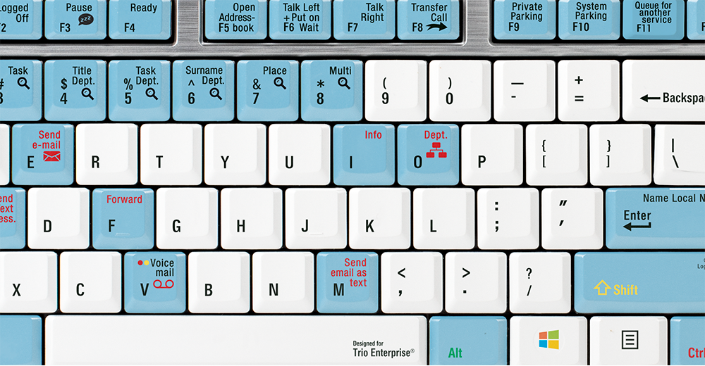 LogicKeyboard Trio Enterprise Attendant Telecom Keyboard LKBU-TRIO-AJPU-US